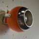 Vintage Space Age wall light orange/chrome ball