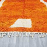 Beautiful handmade orange rug 200cm x 300cm