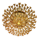 Stilkronen gold-plated brass and crystal chandelier, Italy 1970s