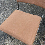 Set of 4 chromed metal chairs