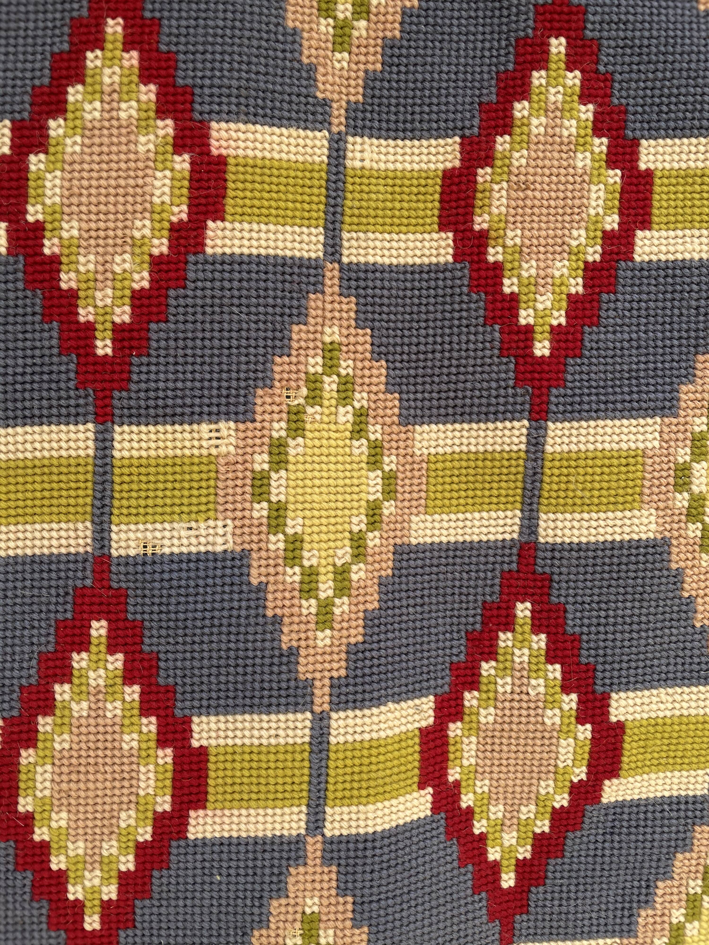 Swedish 1940-50 ‘s Needle point Flat Wall Rug 80x118cm