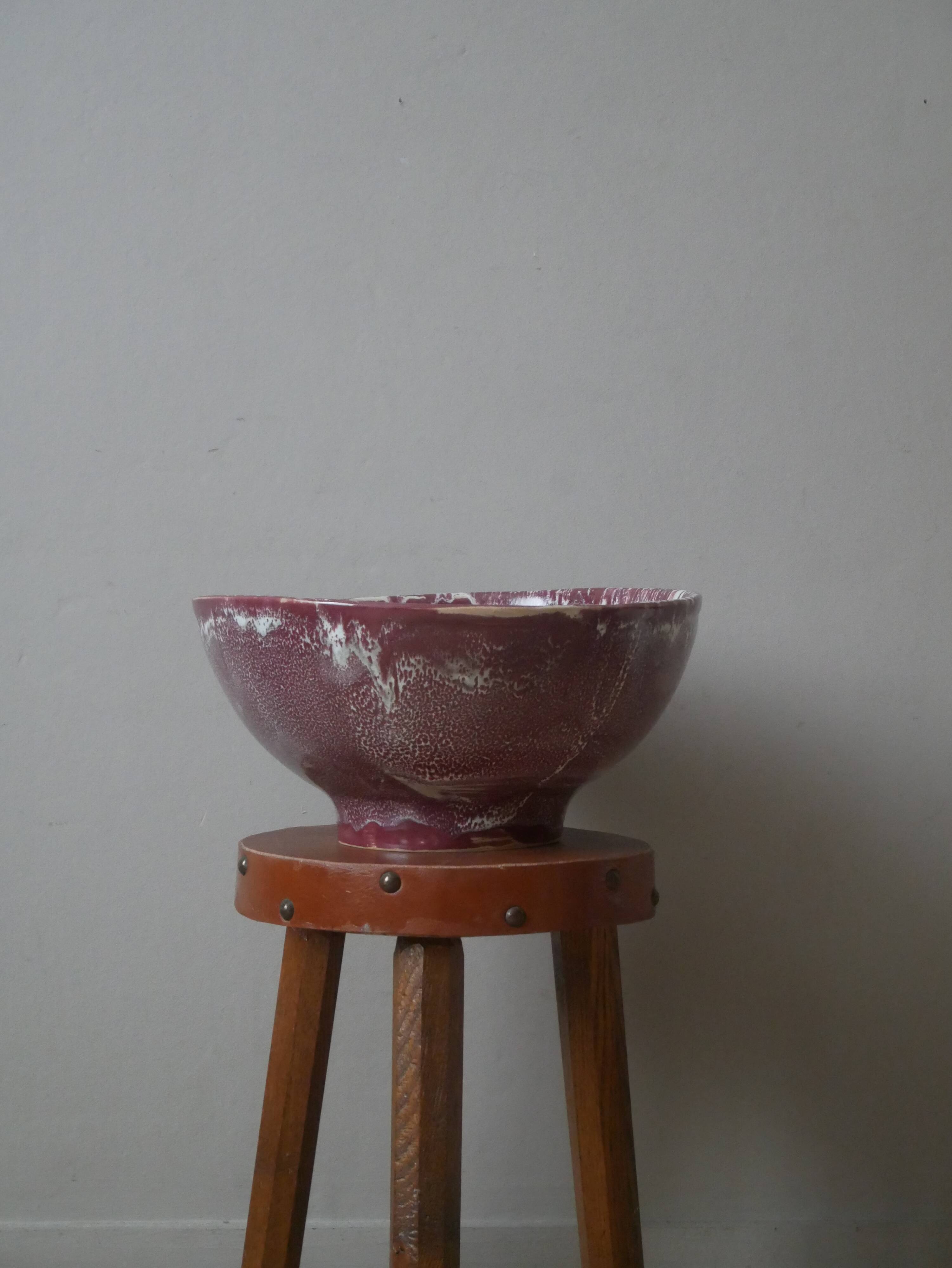 Handmade ceramic salad bowl, handcrafted pottery, handmade object