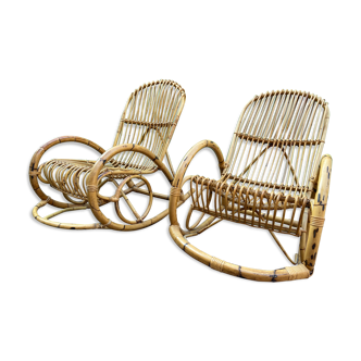 Rocking chair rattan