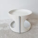 Vintage bar table, white plastic, round table, 70s