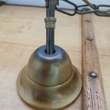 Vintage frosted blown glass pendant light