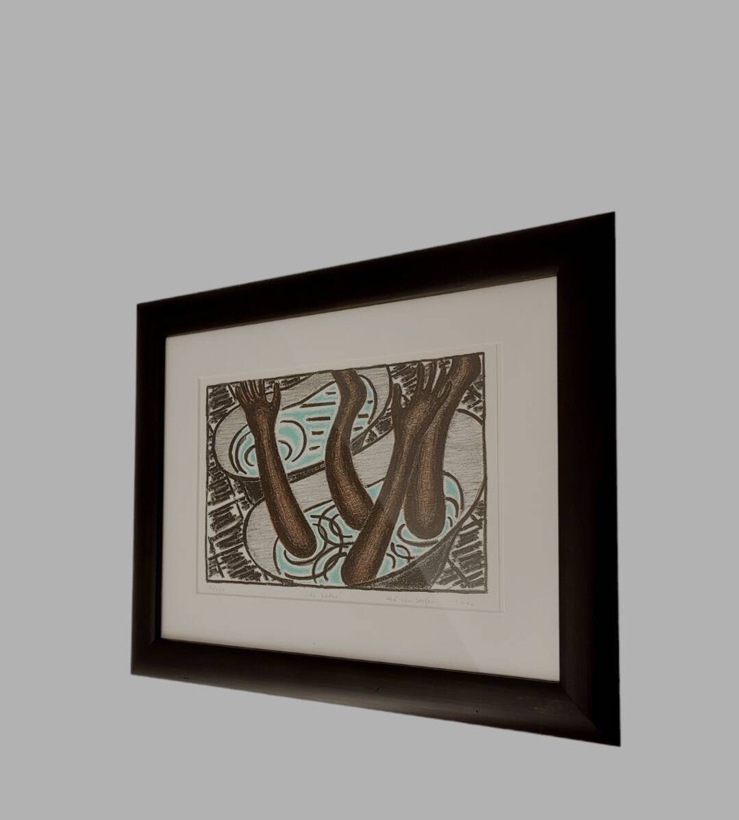 Œuvre graphique « De Bader » kunstenaar Thé van Bergen Nederland, 2010