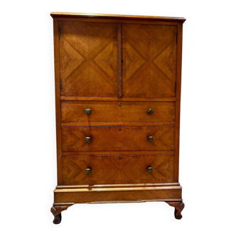 Superb tall solid wood chest of drawers – Art Deco style, circa 1900