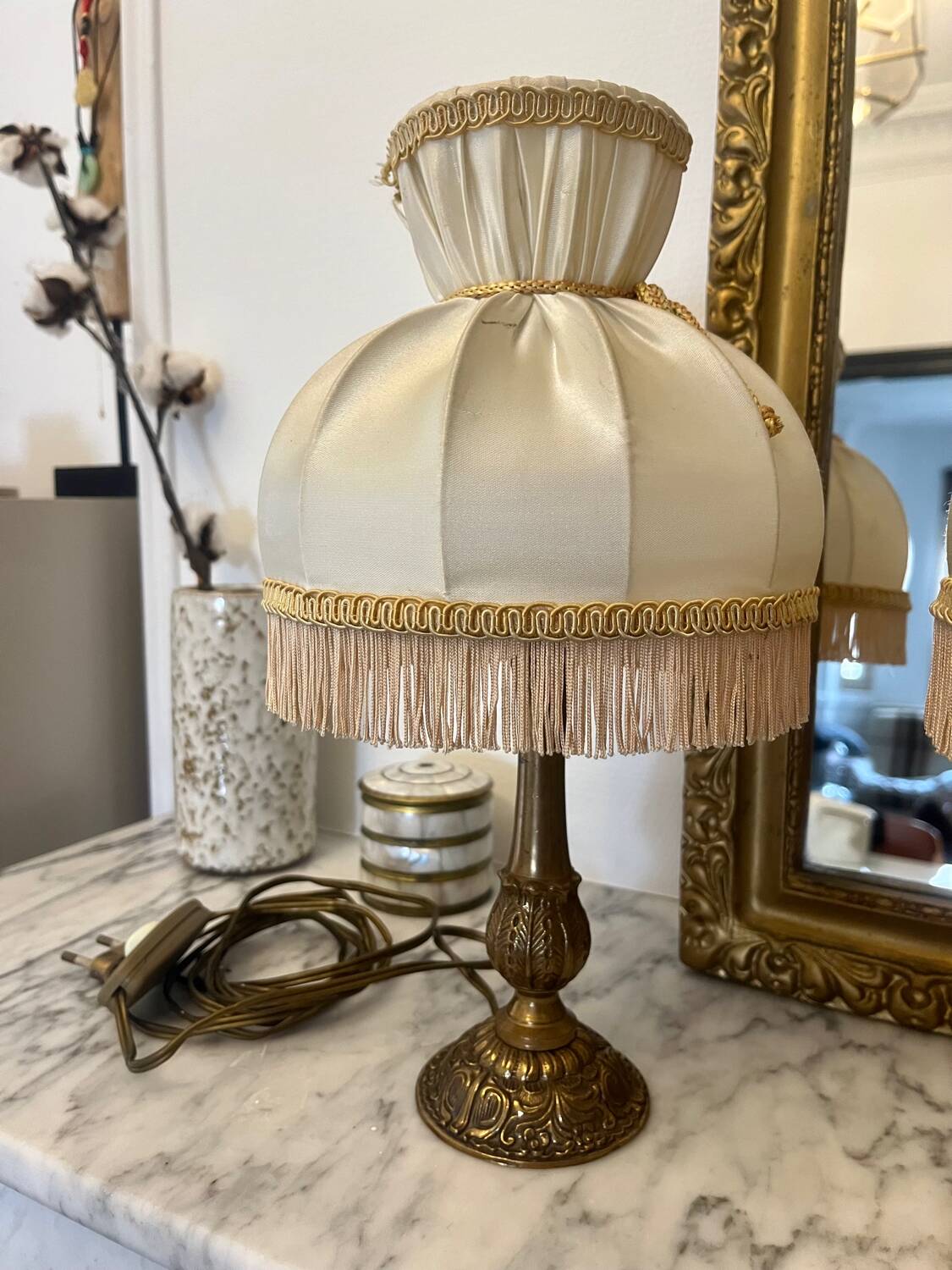 Vintage Brass Bedside Lamps