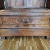 Walnut cabinet with Louis Philippe mirror door