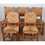 Set of 6 chairs, model Bauche no. 19, by Charlotte Perriand, 1950