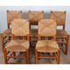 Set of 6 chairs, model Bauche no. 19, by Charlotte Perriand, 1950