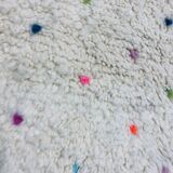 Tapis berbère Beni Ouarain à pois multicolores 104x151