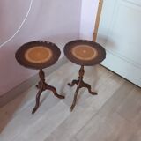 Pair of pedestal tables