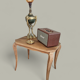 Sculptural side table in solid wood - Reinterpreted Louis XV style
