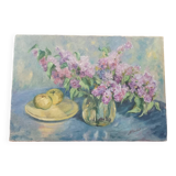 Pretty bouquet of flowers signed a.humblot