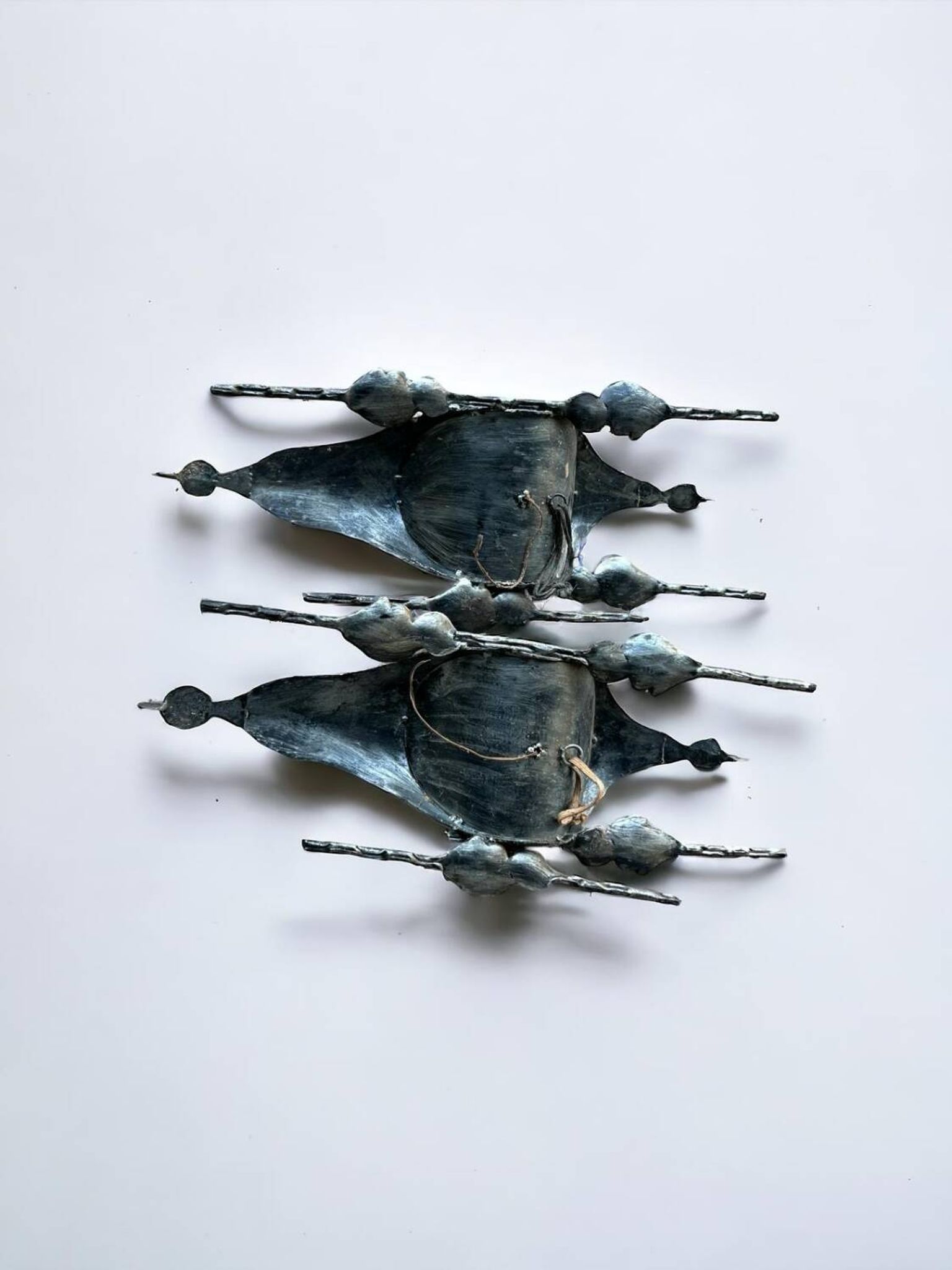 Tom Ahlstrom & Hans Ehrich - Pair Of Brutalist Sconces 1960s Metal And Glass