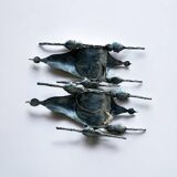 Tom Ahlstrom & Hans Ehrich - Pair Of Brutalist Sconces 1960s Metal And Glass