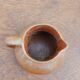 Vintage enamelled stoneware water jug pitcher 1 liter