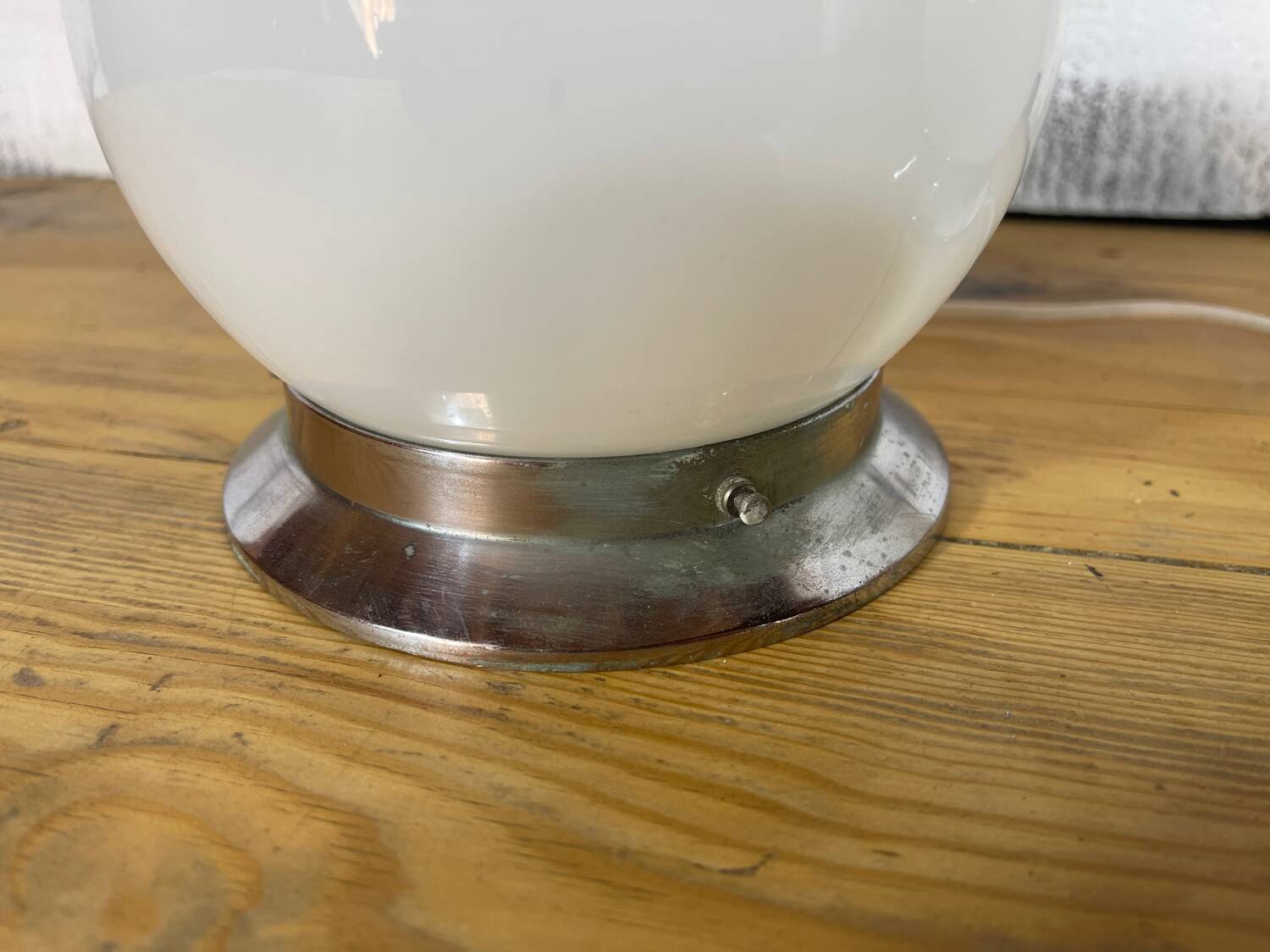 Pair of opaline ceiling lights