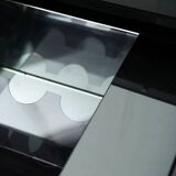 Table basse bar par willy rizzo, cidue, circa 1970