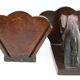 Pair of 2 art deco wooden elephant bookends