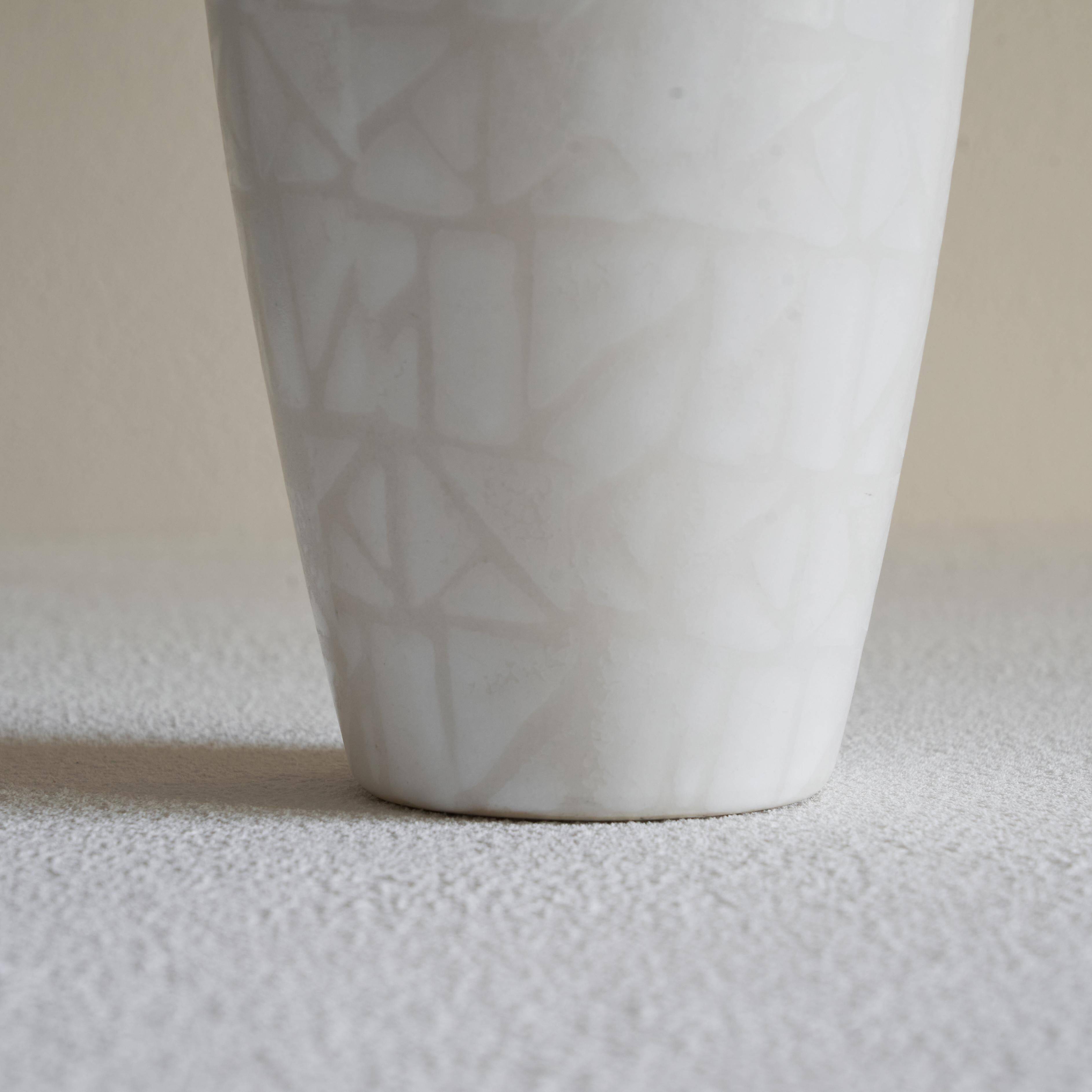 Geometric German studio vase from the mid-20th century, 1970s.