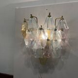Murano Glass Polygon Sconces Set of 2