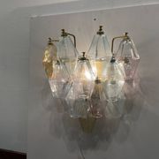 Murano Glass Polygon Sconces Set of 2