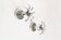 Pair of 1980s chrome metal space age wall lamps