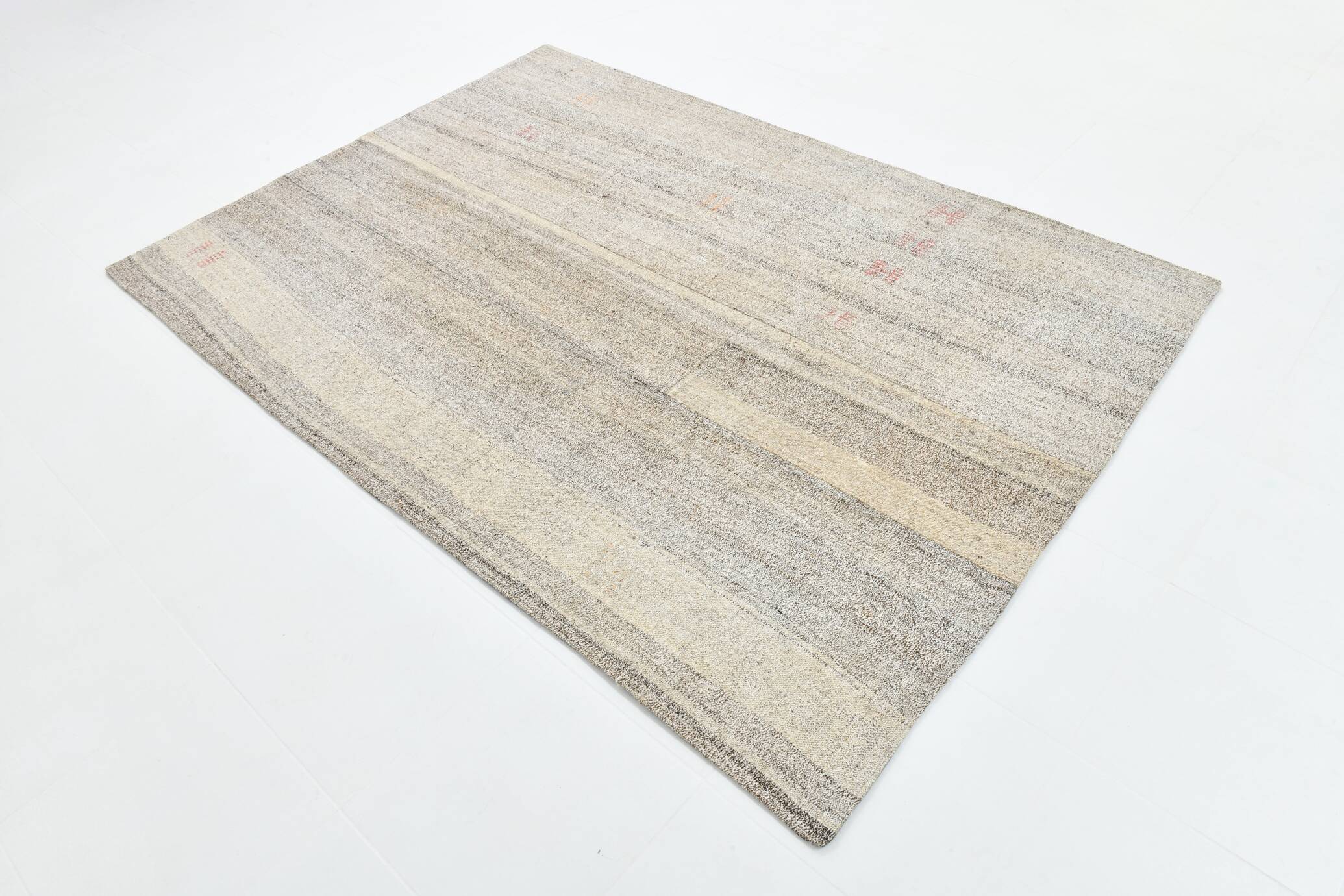 Vintage Camouflage Pattern Turkish Kilim Rug, 171x242Cm