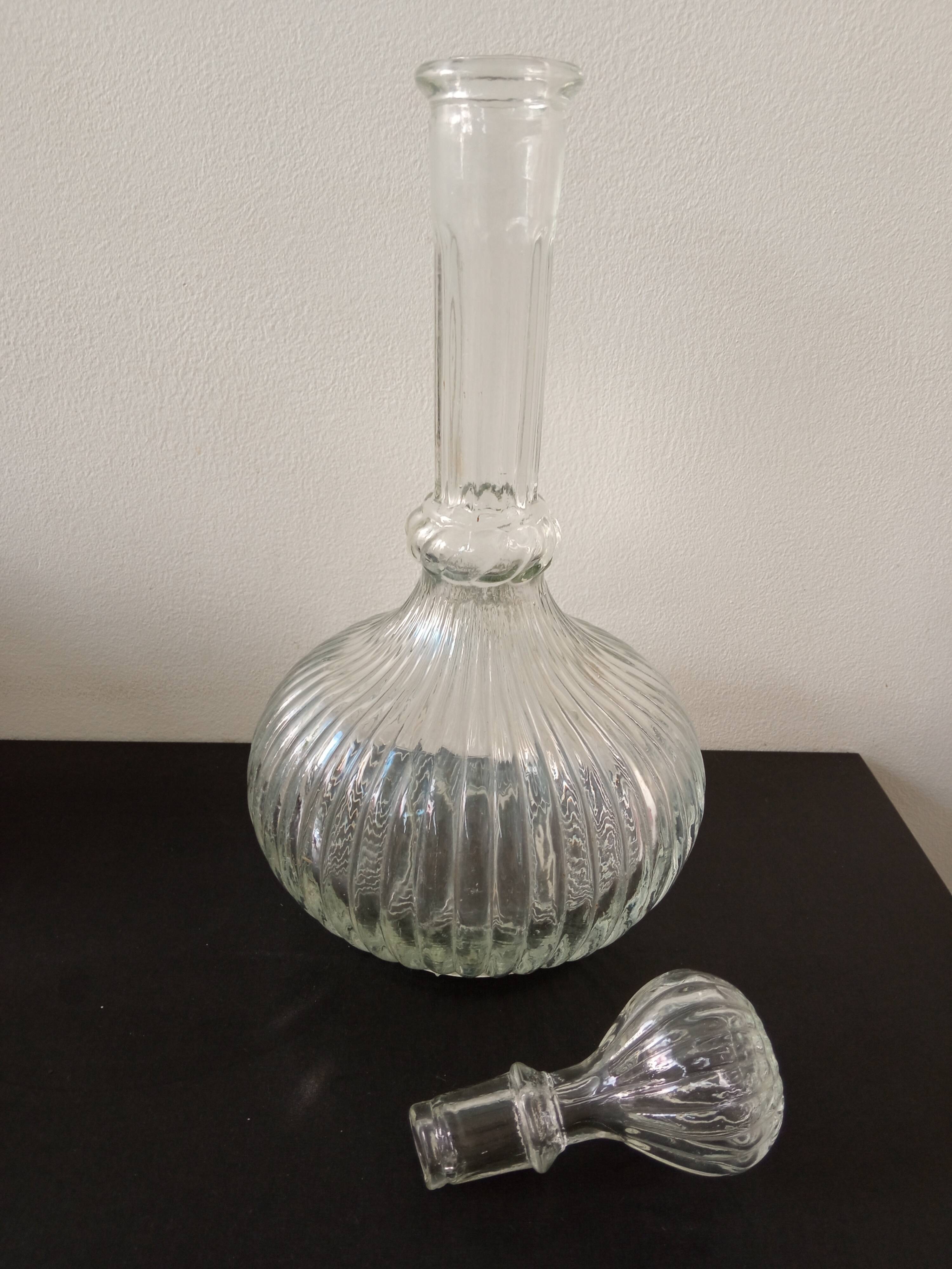 blown glass carafe
