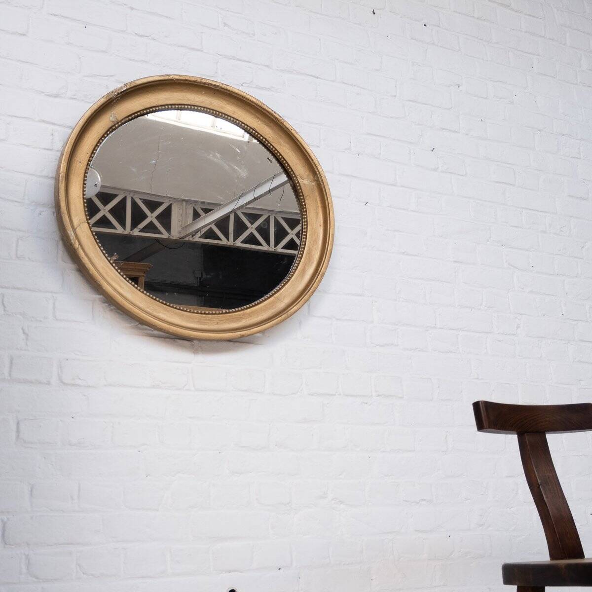 Large Oval Mirror, France, 19th Century