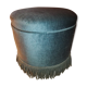 Pouf en velours bleu