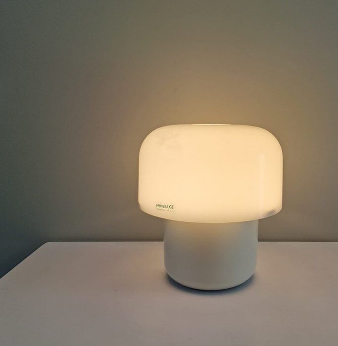 mushroom lamp 70s Harveiluce Guzzini