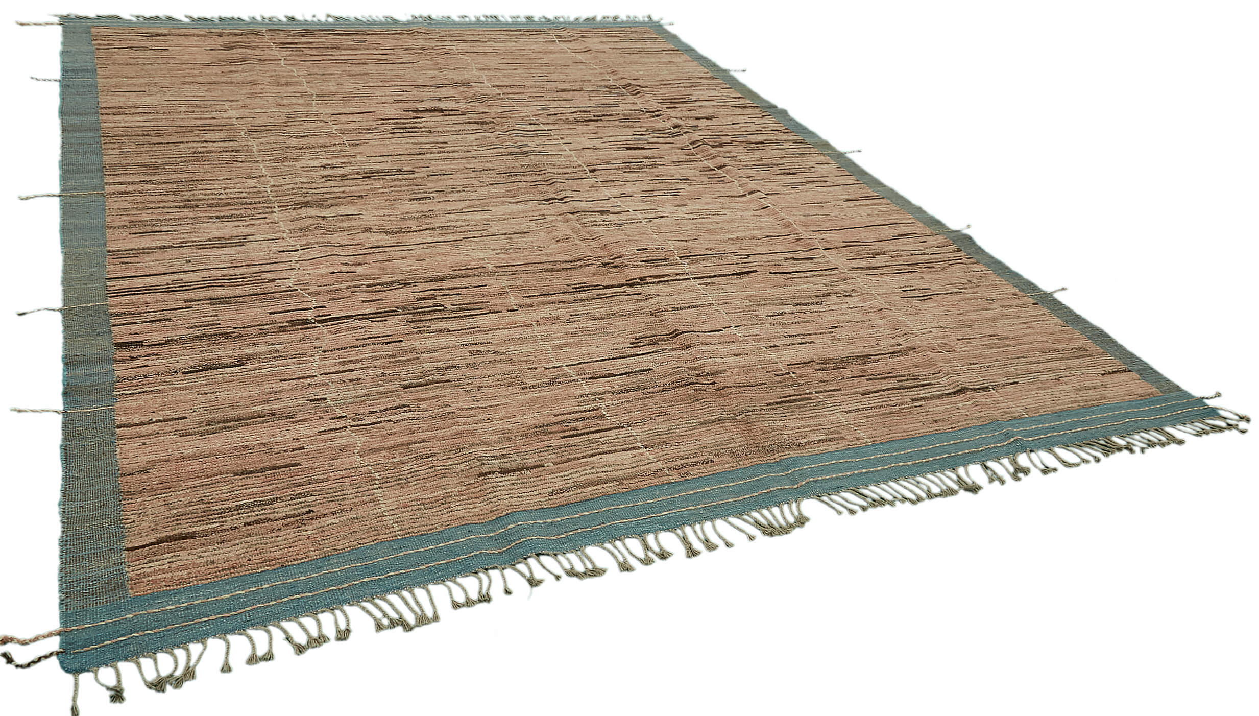 Handwoven Turkish Rustic 290 cm x 370 cm Brown Wool Carpet