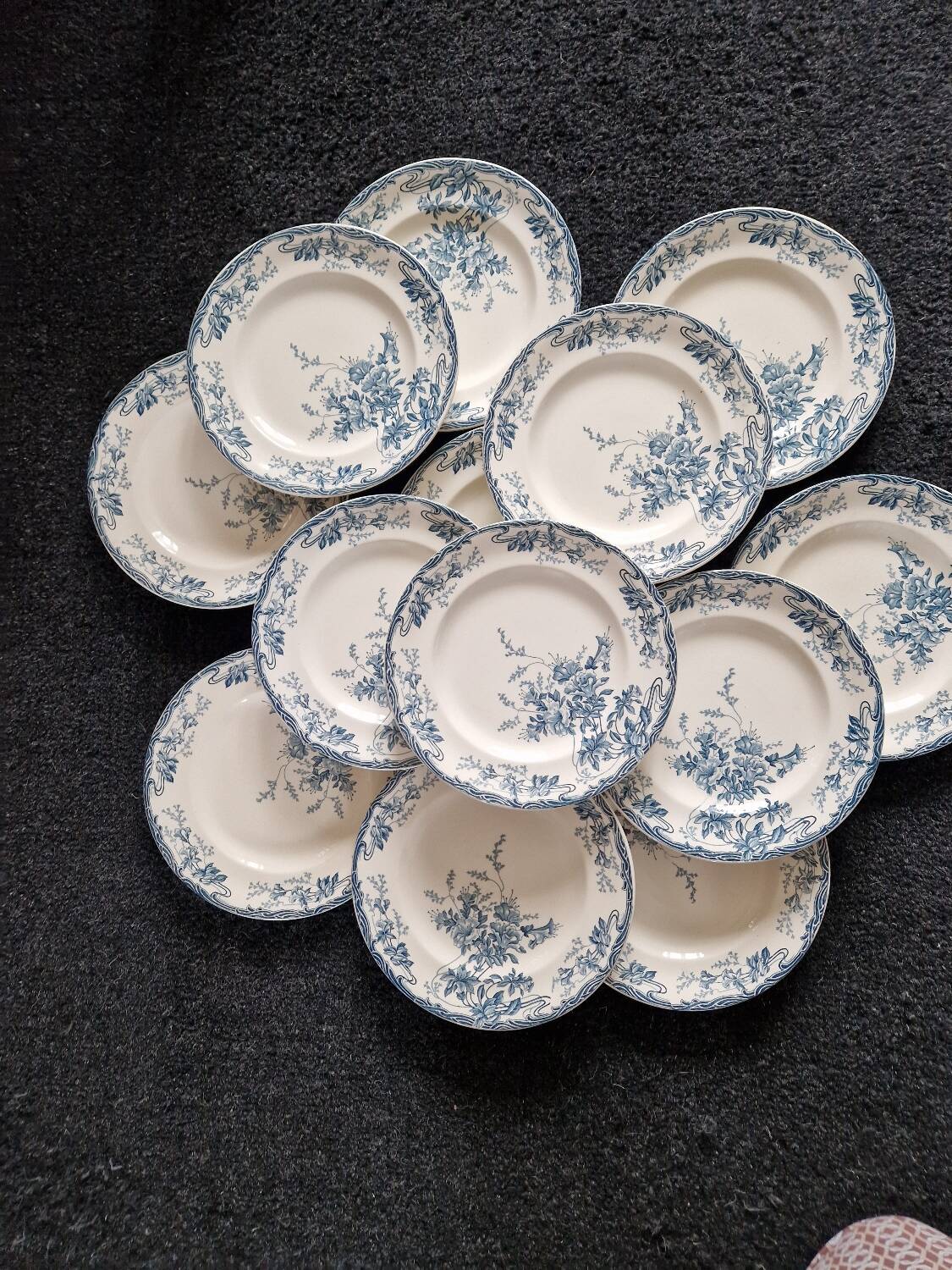 13 Longwy Azaleas dinner plates