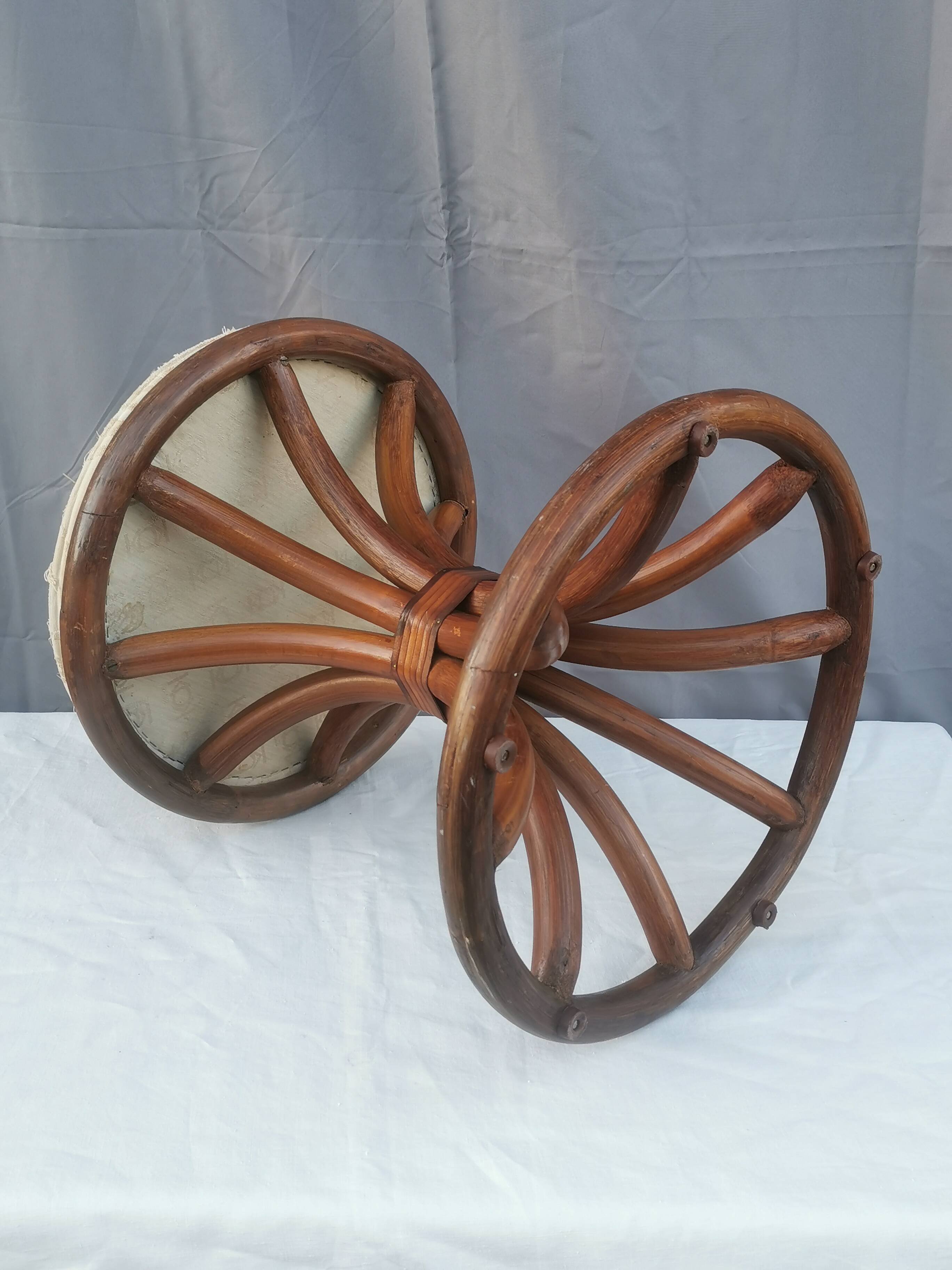 Bamboo and rattan stool “tam tam style”