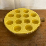 Antique-style ceramic pan for cooking 12 snails, La Bourguignonne