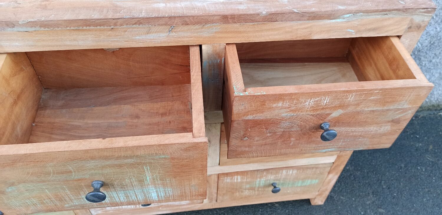 Old wooden chest of drawers 9 drawers