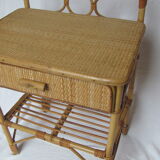 Bamboo with a drawer bedside - table years 70-
