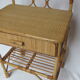 Bamboo with a drawer bedside - table years 70-