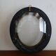 Oval frame Napoleon III blackened wood and blown glass glass glass 24 x 21.5