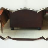 Beveled mirror - freeform - "batman", 67x39 cm