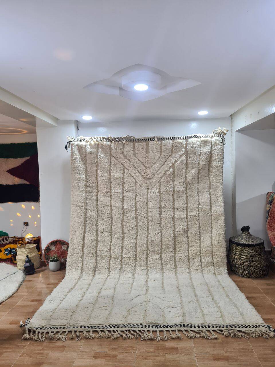 Handmade wool Berber rug 300X200 cm