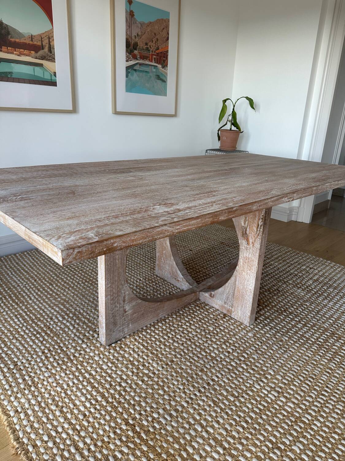 Mango wood dining table