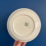 Set of 8 vintage Boch La Louviere soup plates, 1970s, kimono model