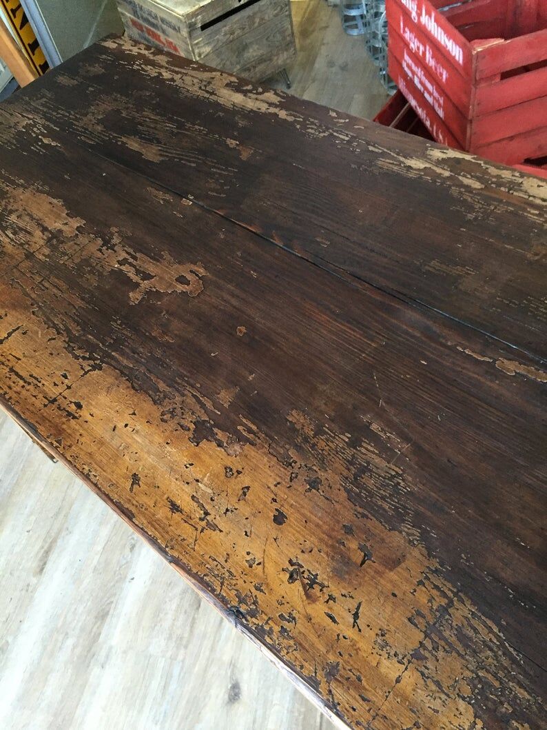 Pupitre d'écolier vintage en bois 1930s