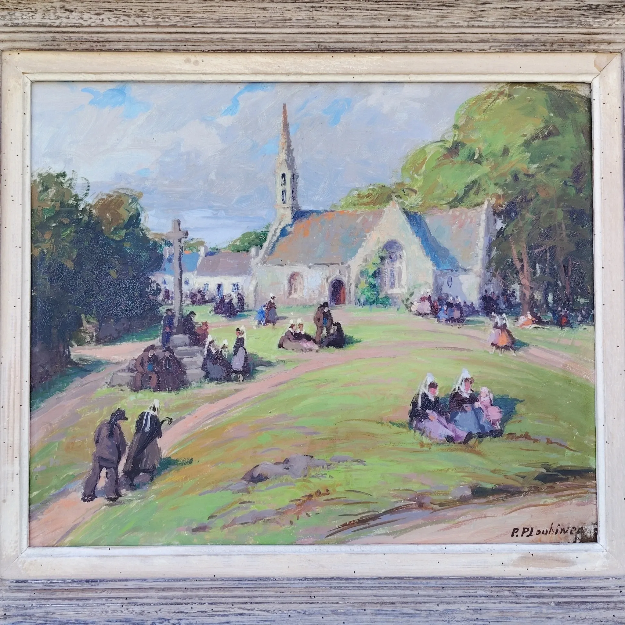 Oil on panel, Pierre Plouhinec, Trinity on Plozevet