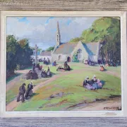 Oil on panel, Pierre Plouhinec, Trinity on Plozevet