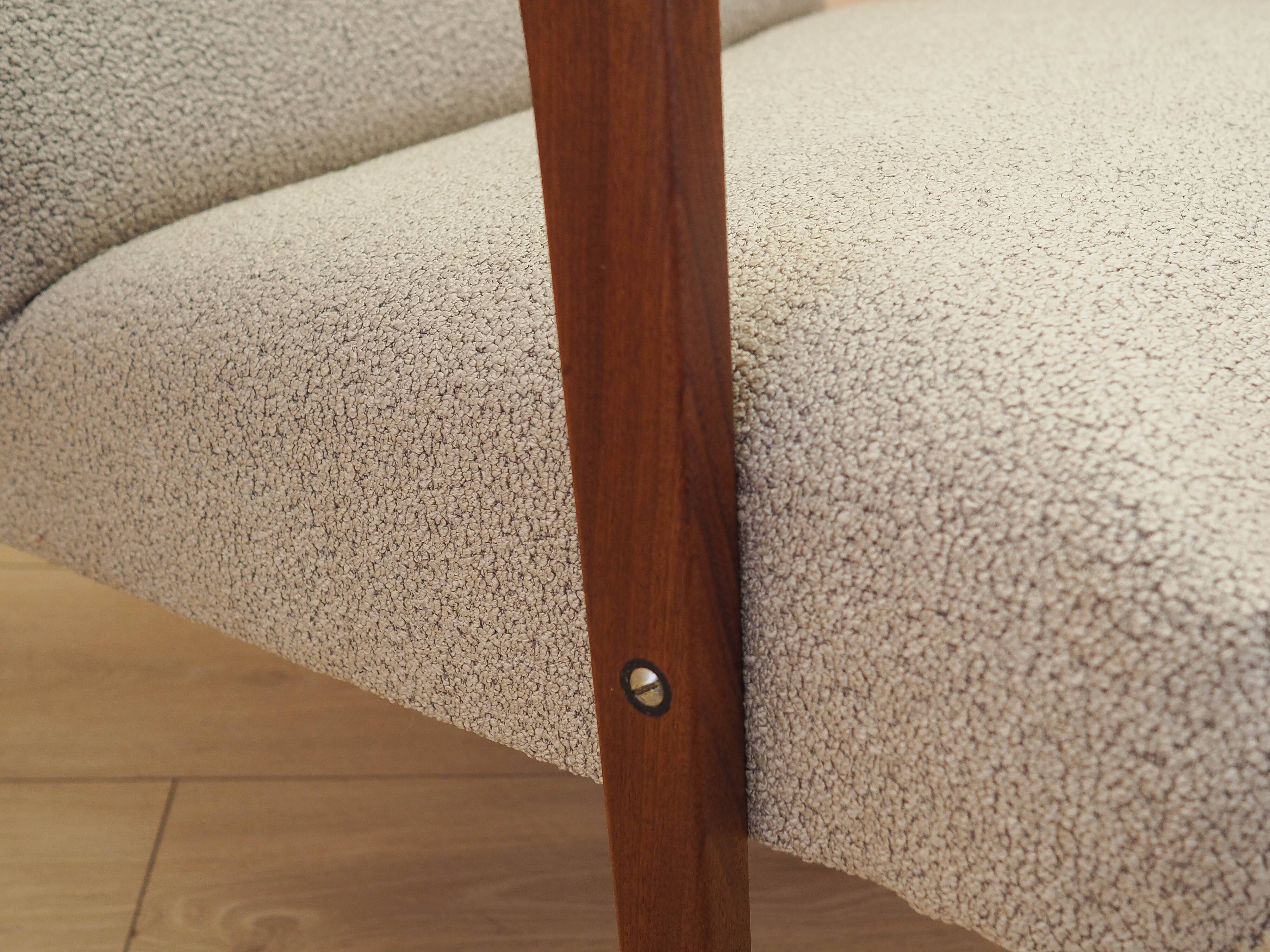 Fauteuil en teck, design danois, années 1970, fabriqué au Danemark